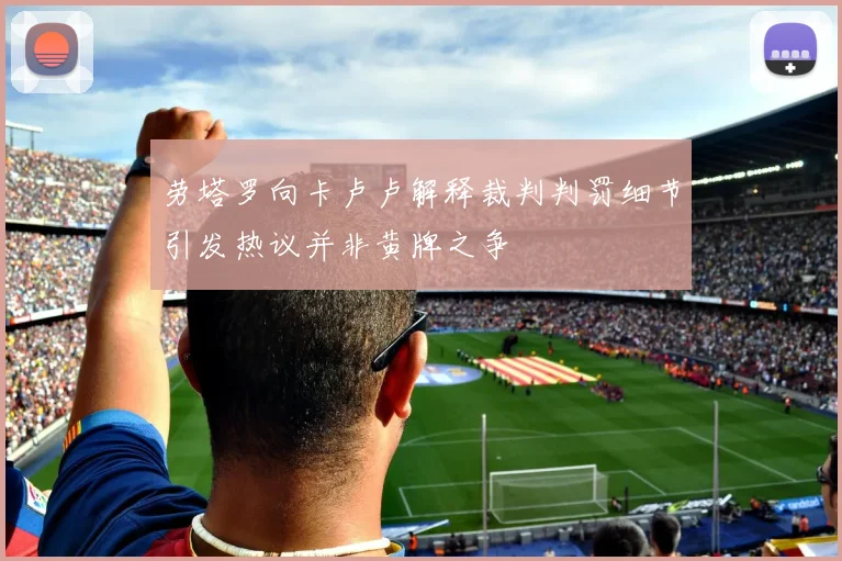 劳塔罗向卡卢卢解释裁判判罚细节引发热议并非黄牌之争